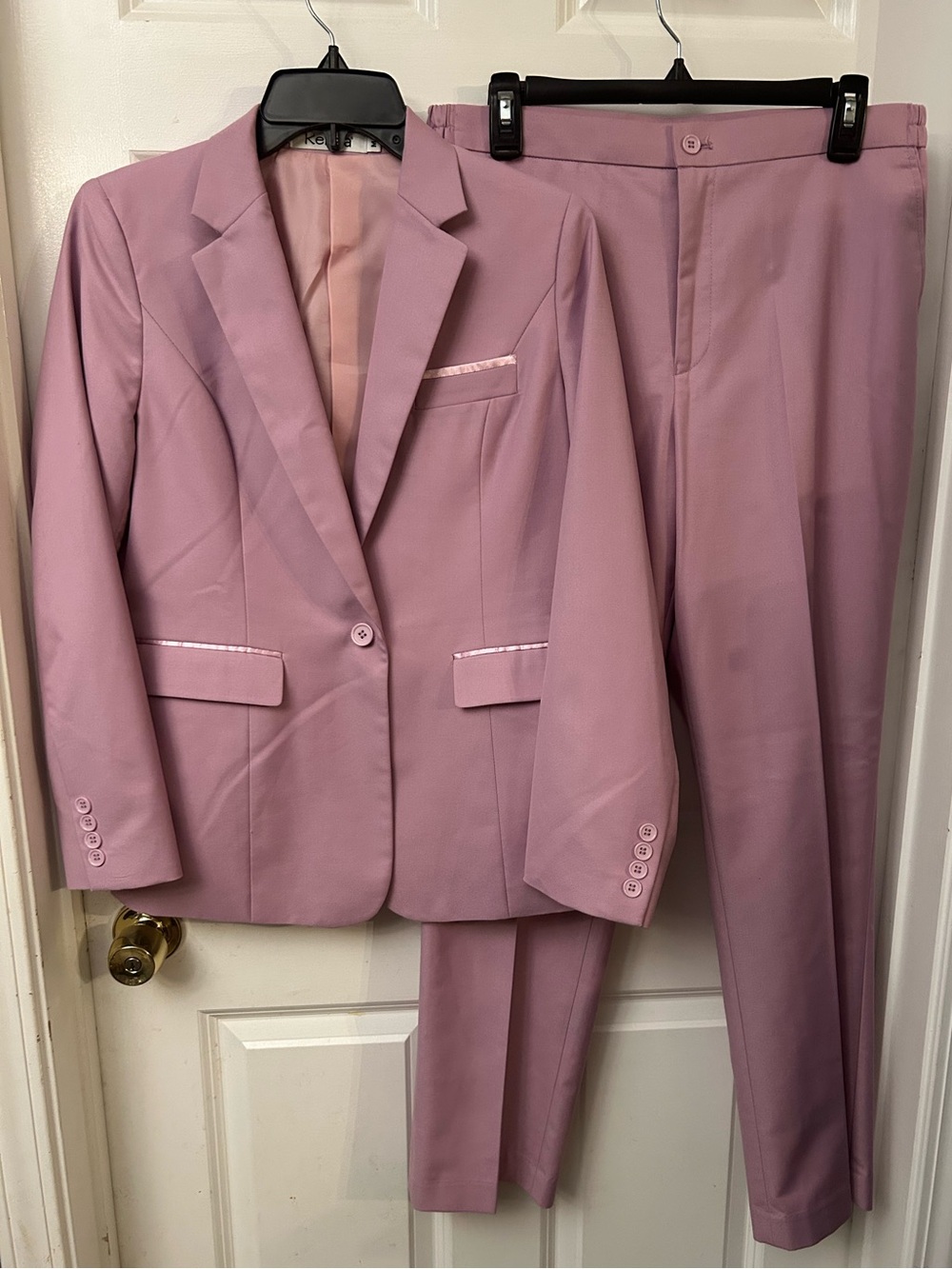 Kelyaa - Women's muted light purple Slim Fit 2-Piece Business Suit - size: M